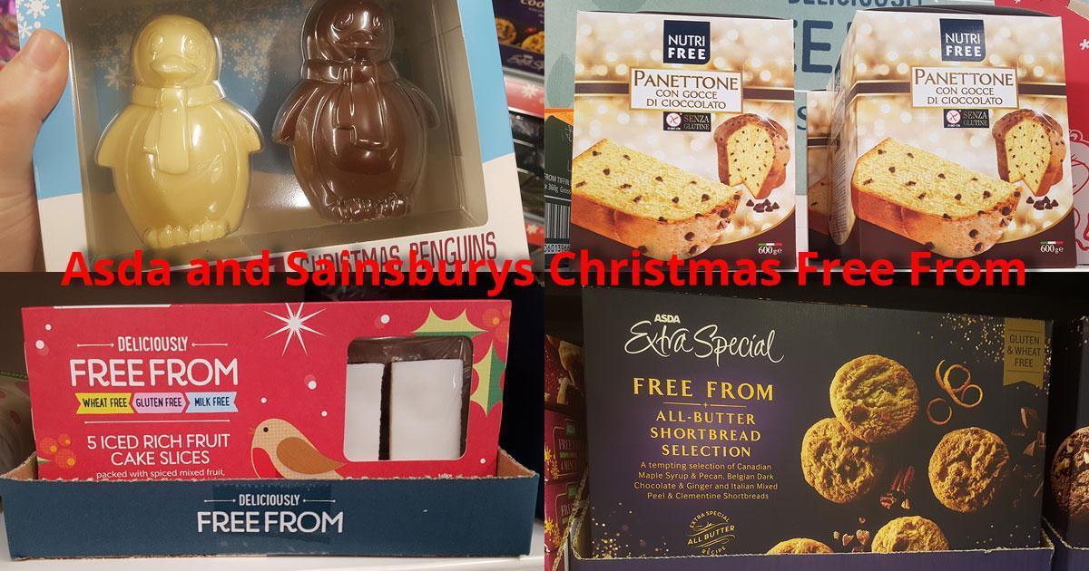 Asda and Sainsburys Christmas Free From