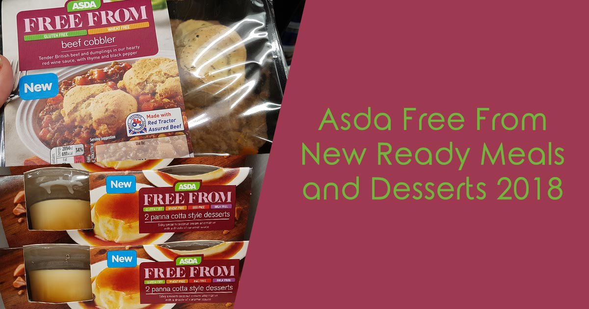 Asda Free From New Ready Meals and Desserts 2018