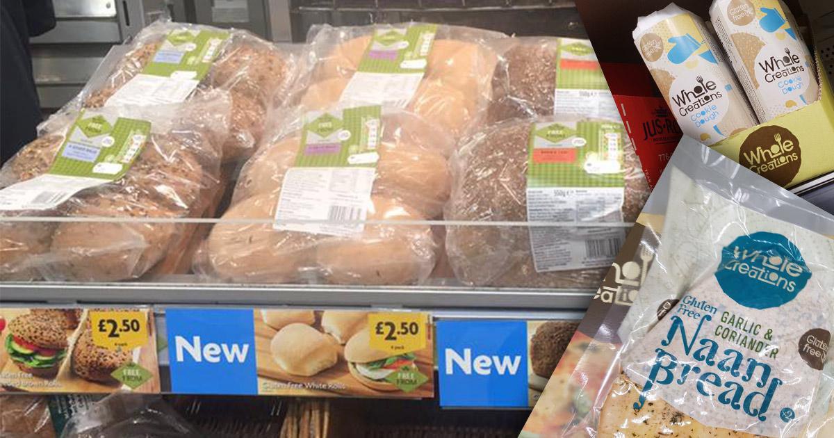 Fresh Gluten Free Bread in Morrisons Bakery and Gluten Free Cookie Dough