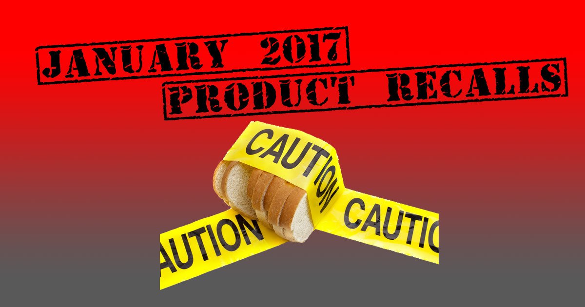January 2017 Product Recalls