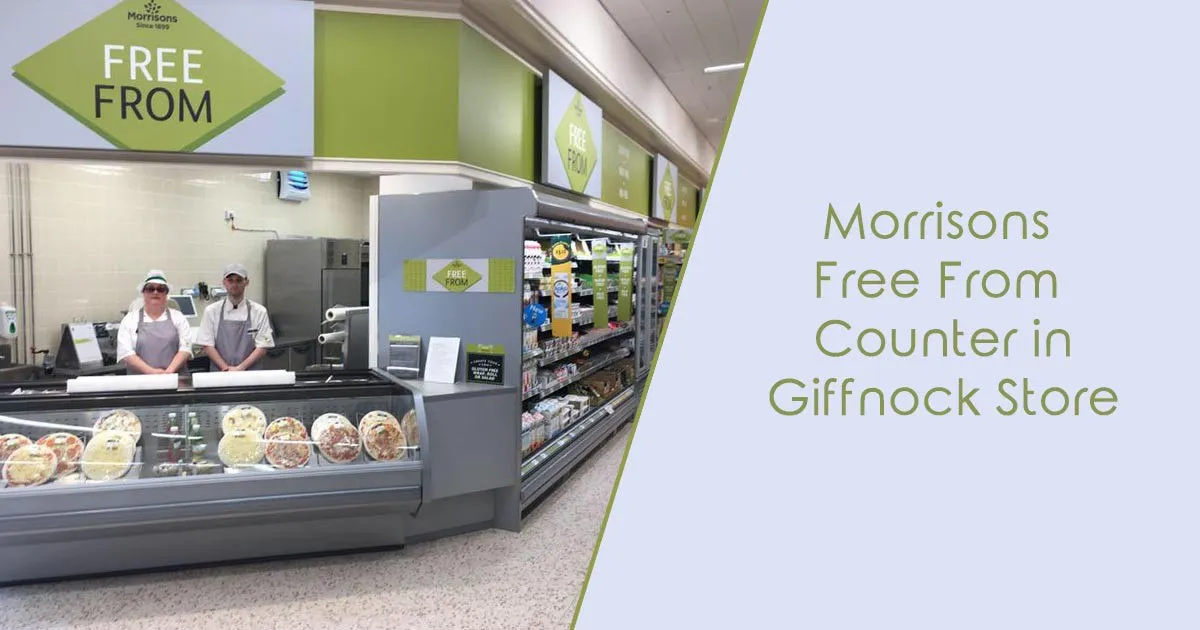 Morrisons Free From Counter in Giffnock Glasgow Store