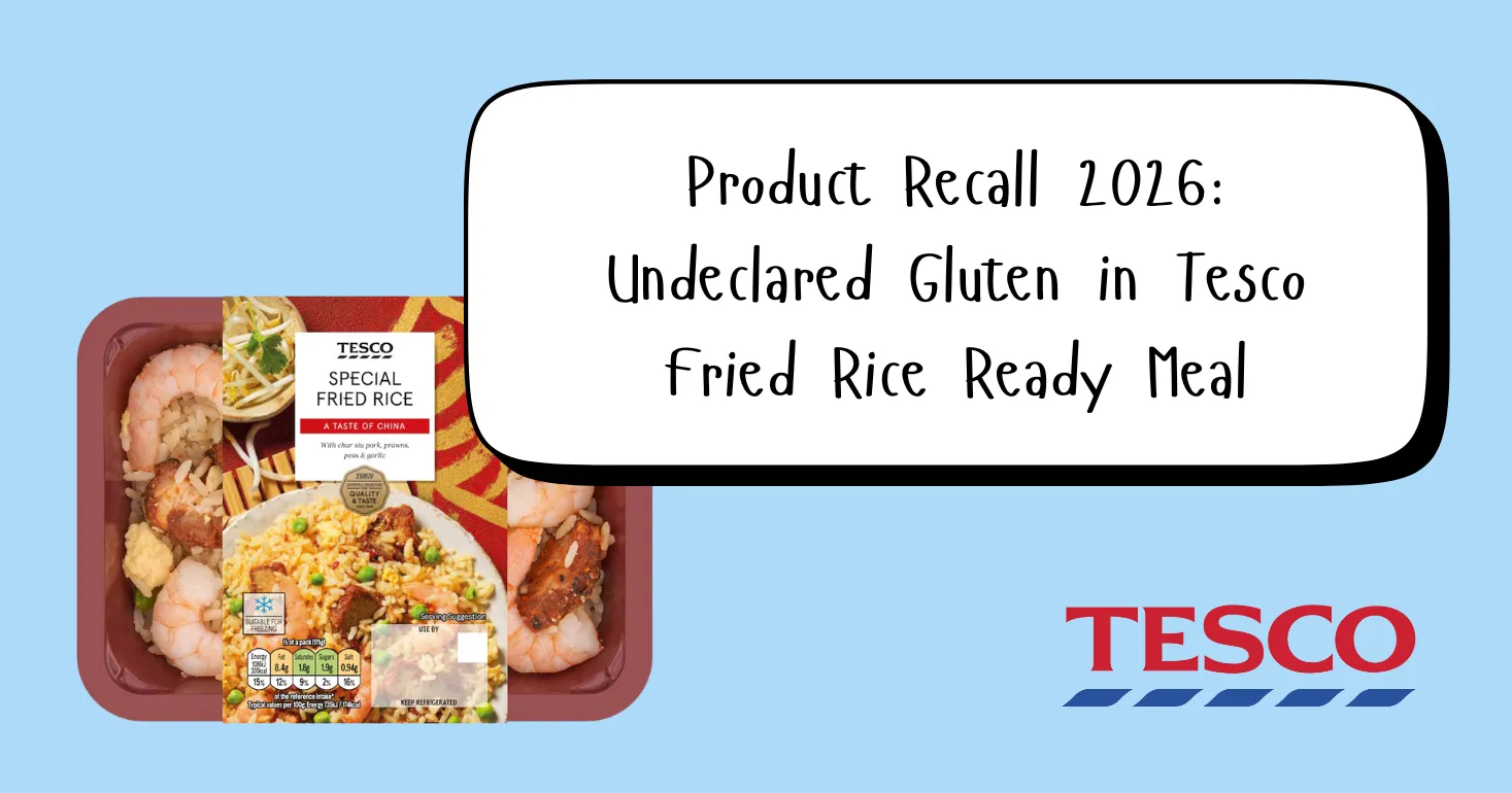 Product Recall 2026: Undeclared Gluten in Tesco Fried Rice Ready Meal
