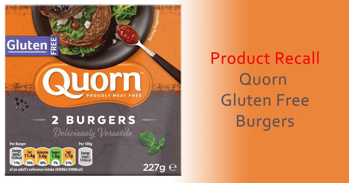 Product Recall: Quorn Gluten Free Burgers
