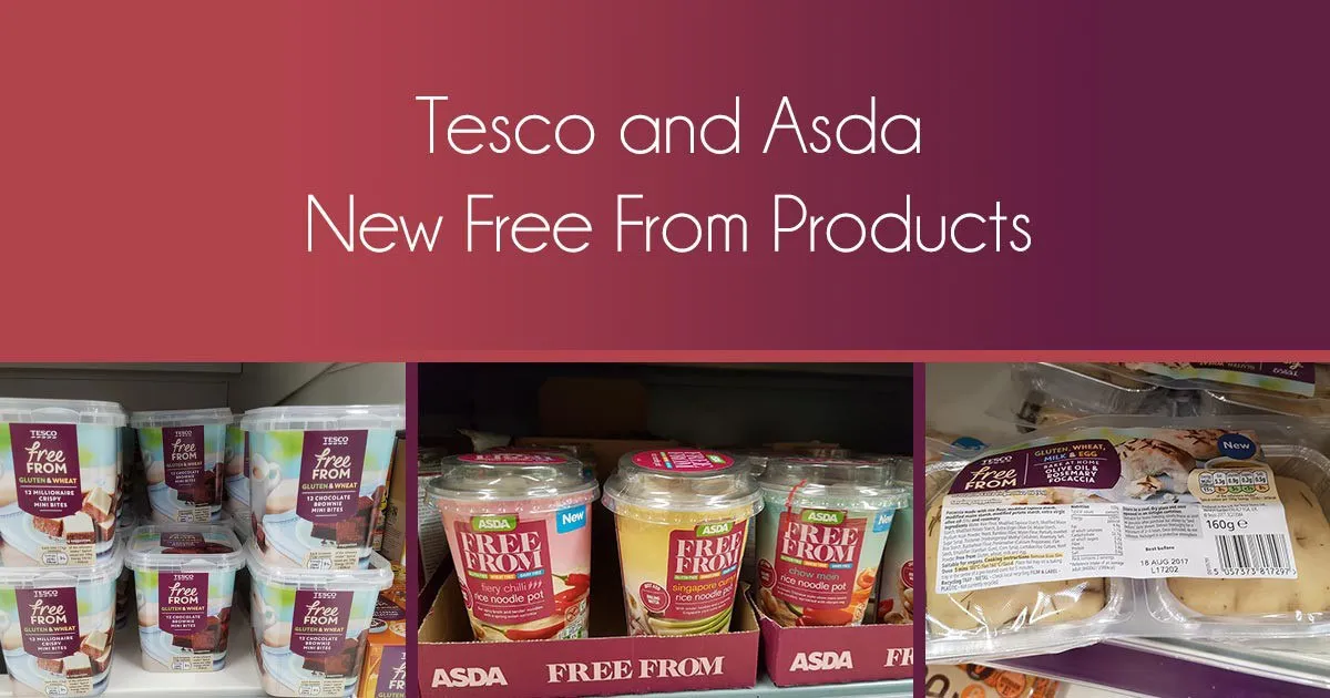 Tesco and Asda New Free From Products July 2017