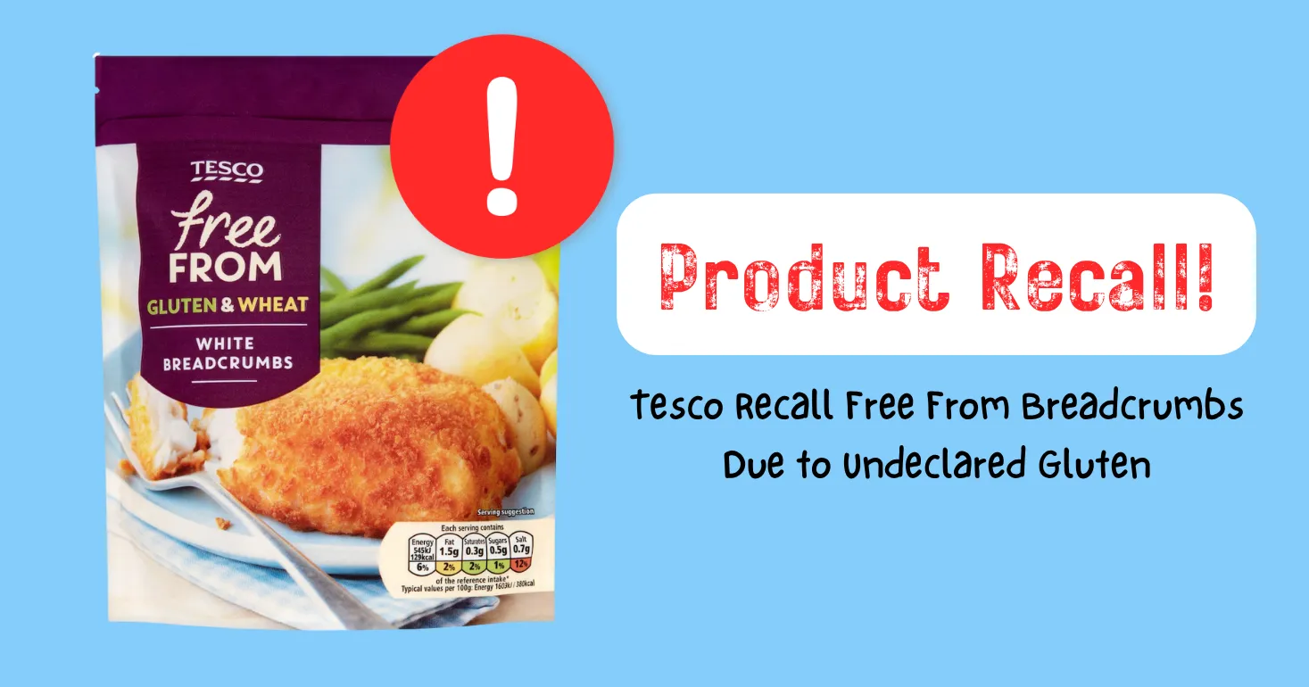 Tesco Recalls Free From Breadcrumbs Due to Undeclared Gluten