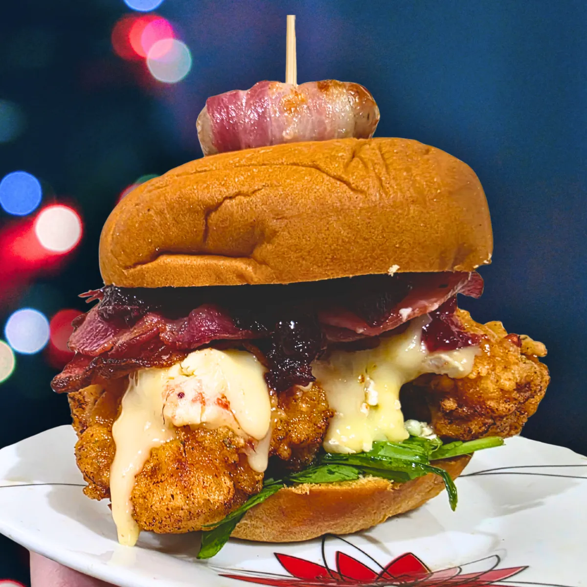 Gluten Free Festive Crunchy Buttermilk Chicken Burger