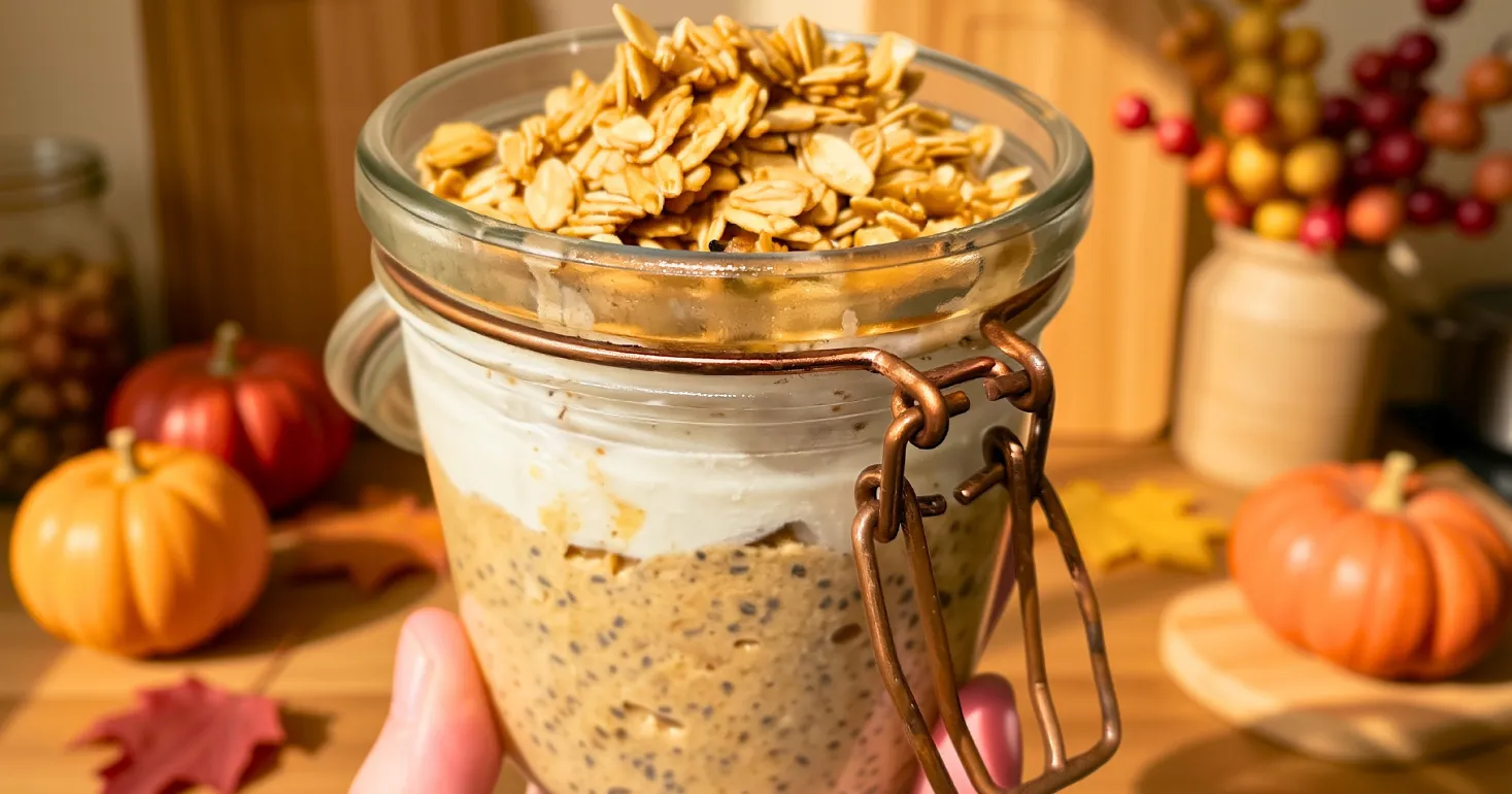 Gluten Free Pumpkin Spice Overnight Oats | Refined Sugar Free