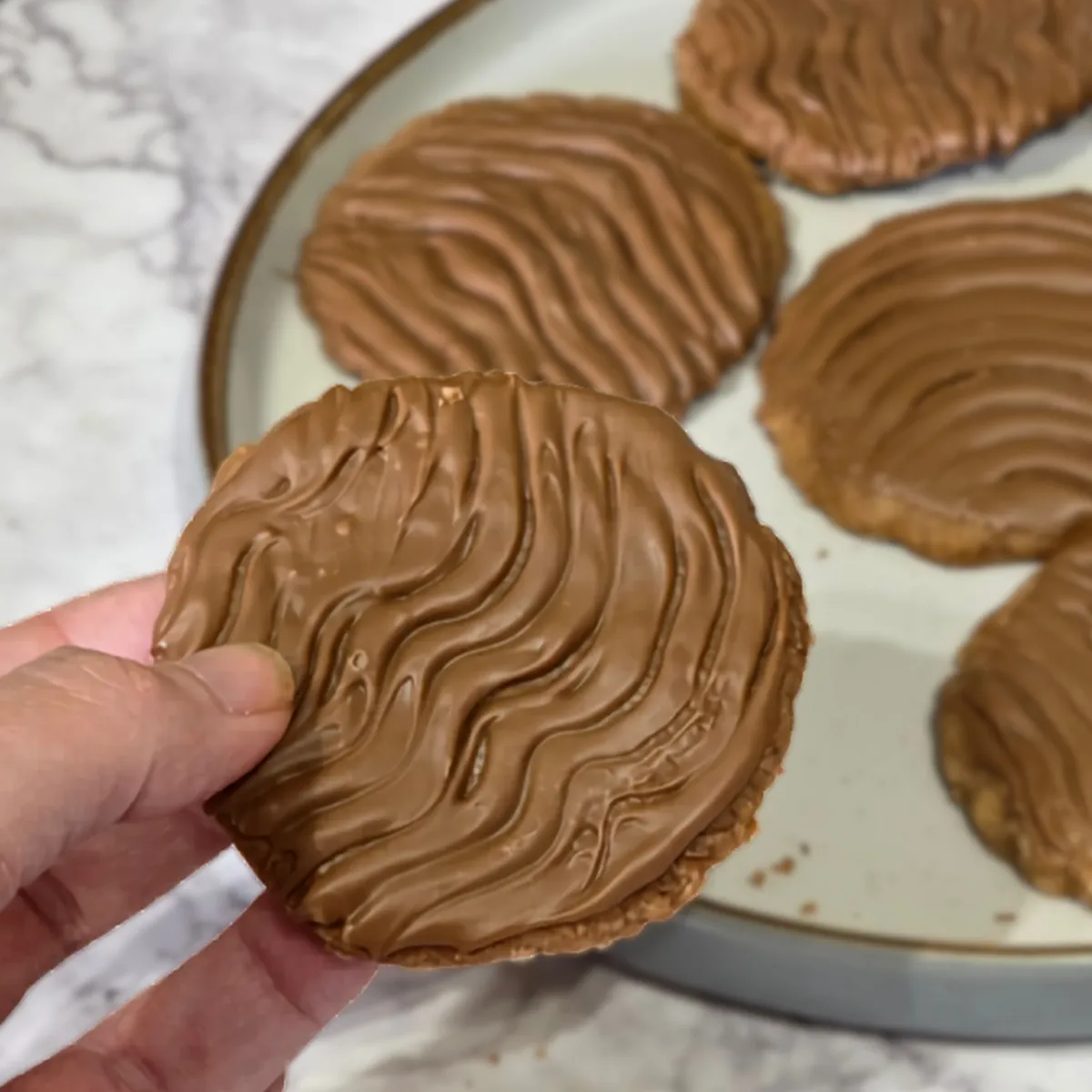 Chocolate Dipped Gluten Free Nutella Biscuits
