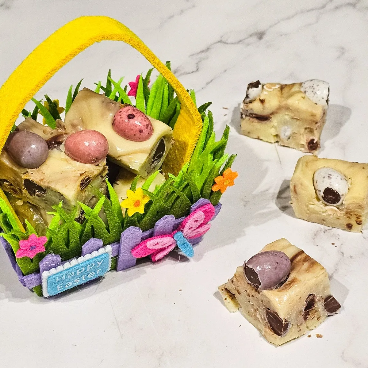 Easy Gluten Free Mini Egg Fudge