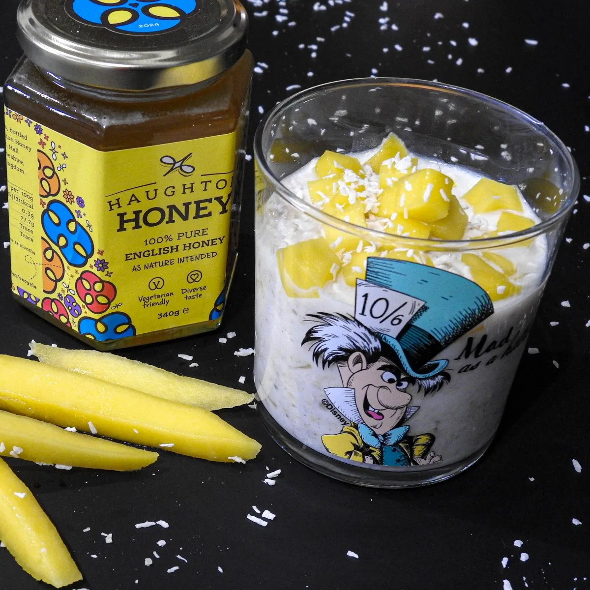 Gluten and Dairy Free Overnight Coconut and Mango Oats