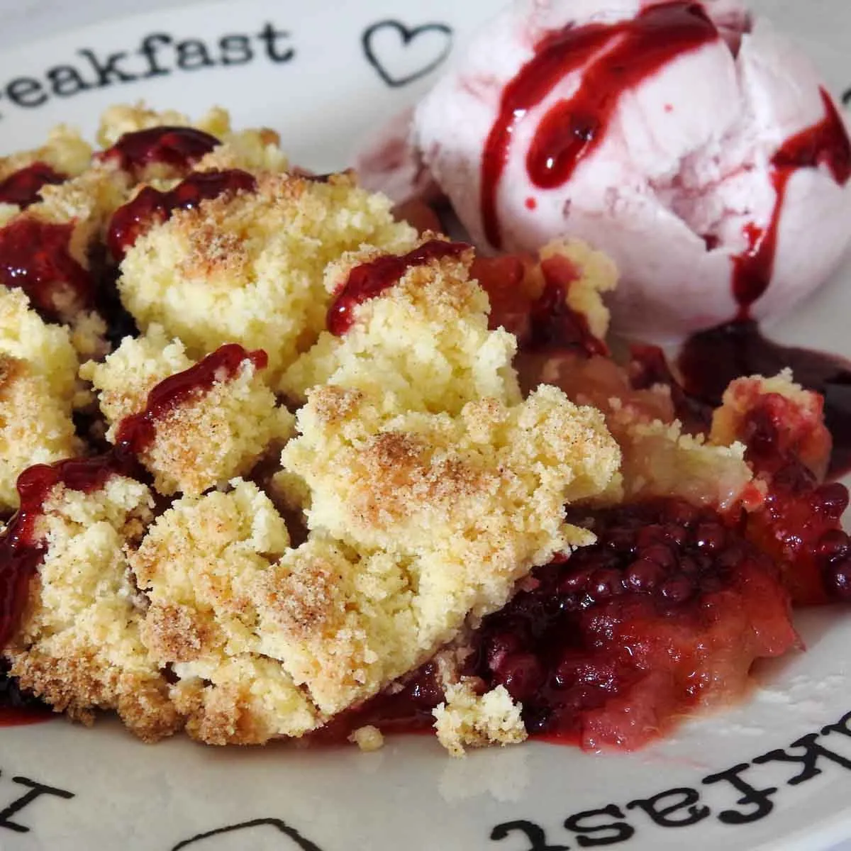 Gluten Free Apple & Blackberry Crumble