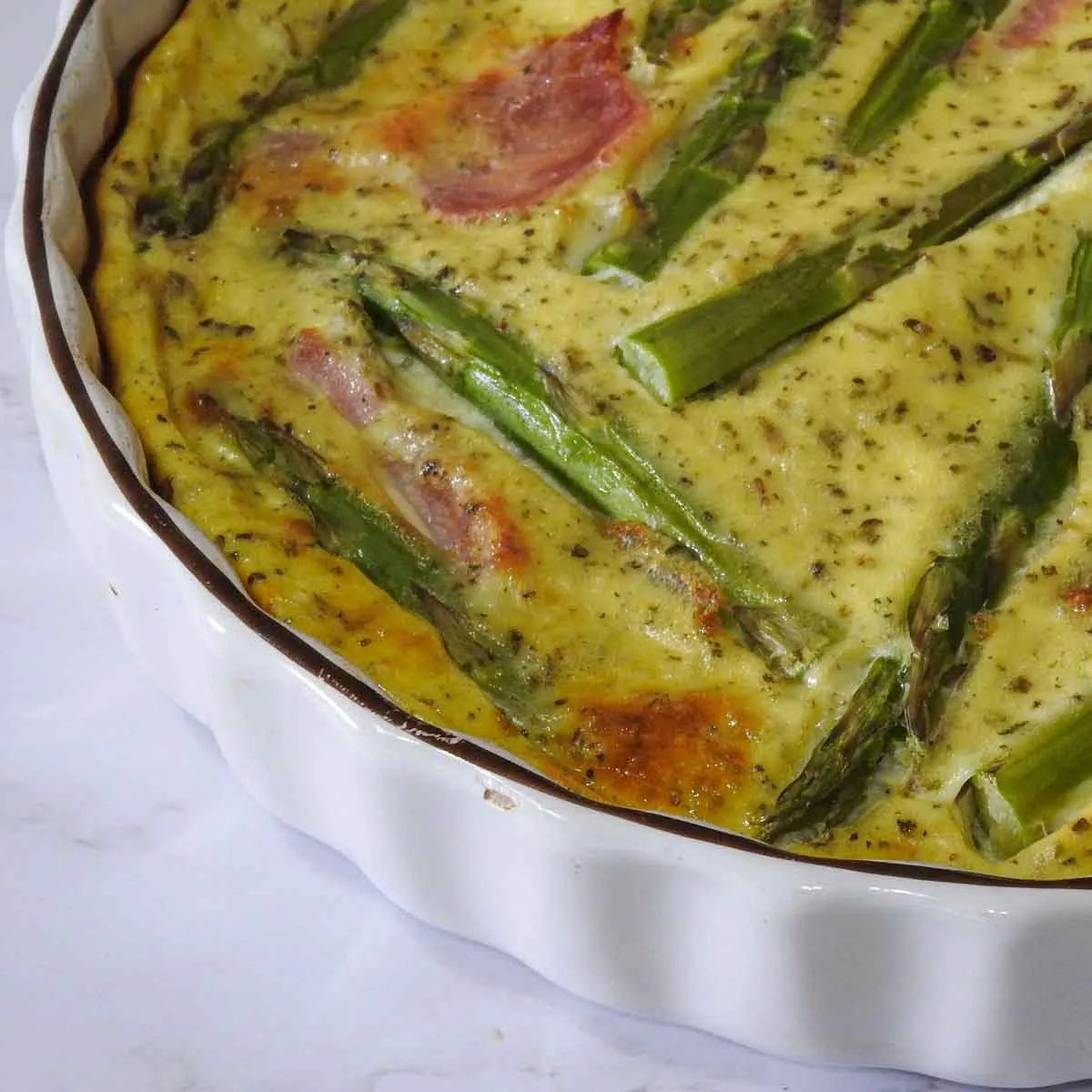 Gluten Free Bacon and Asparagus Quiche