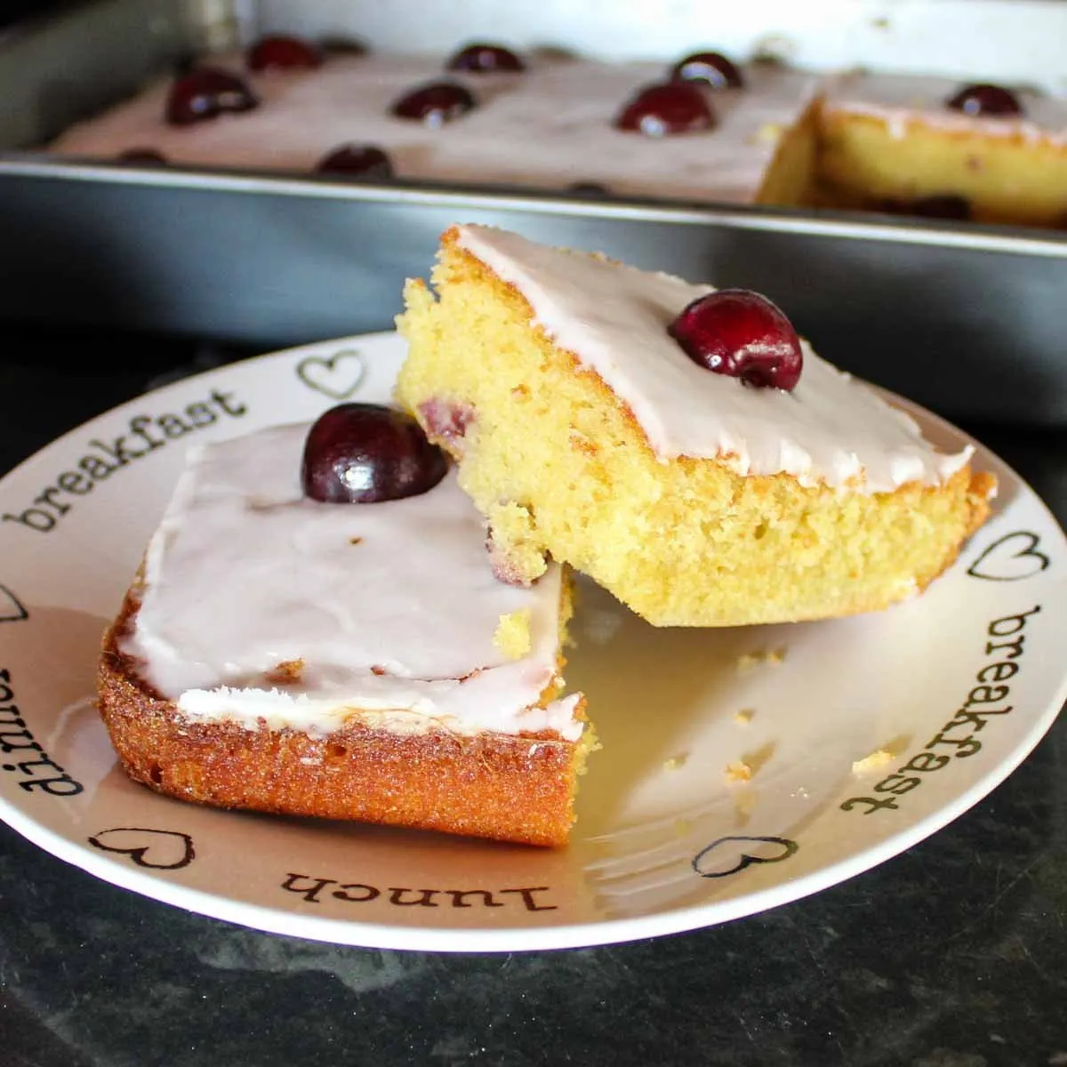 Gluten Free Bakewell Tray Bake