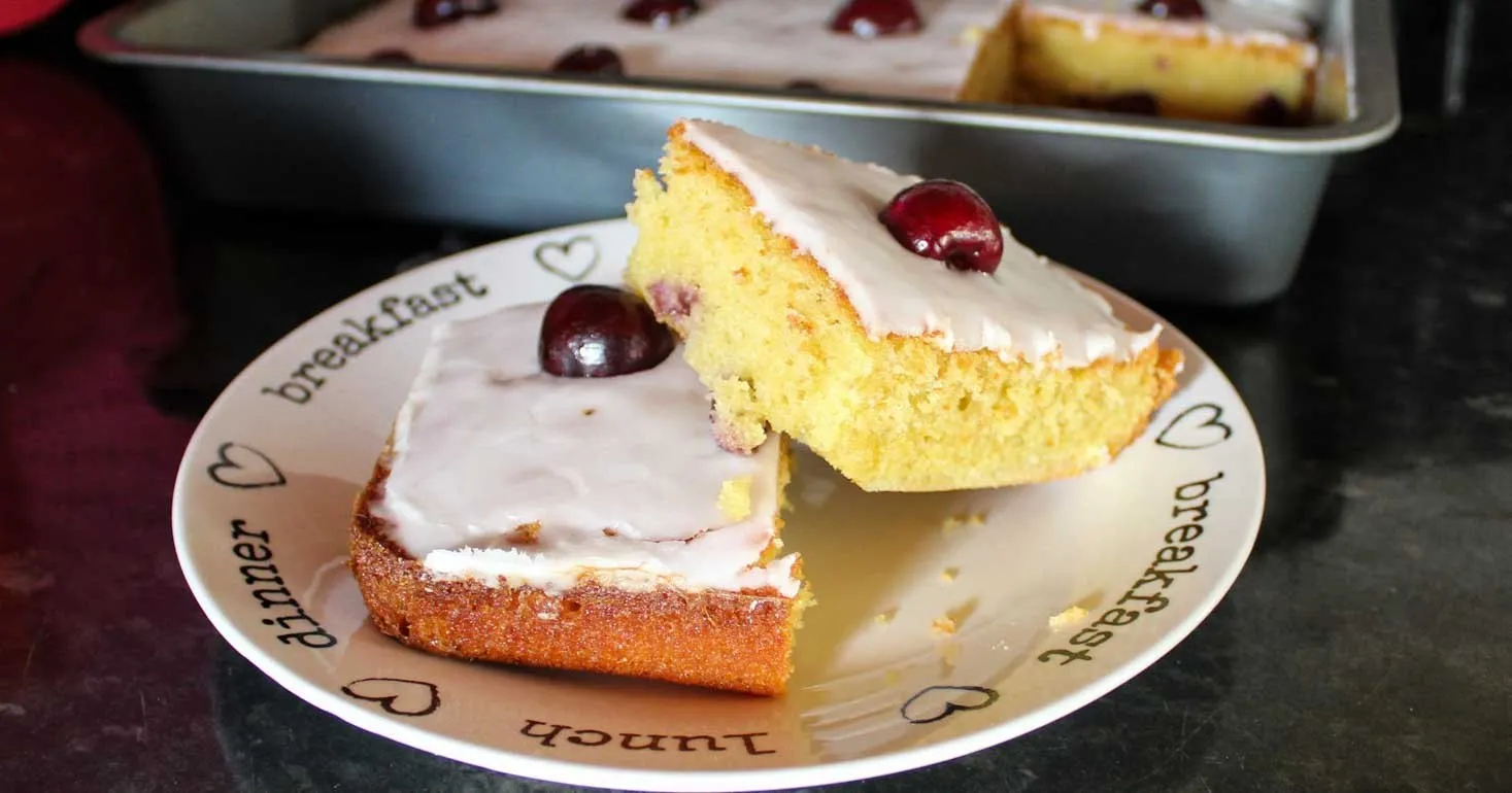 Gluten Free Bakewell Tray Bake
