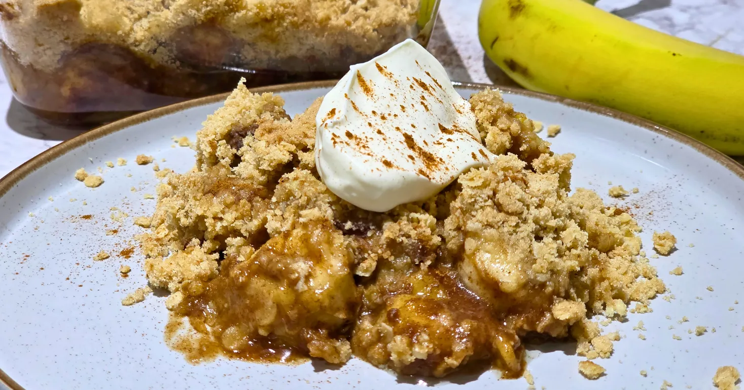 Gluten Free Banana Crumble