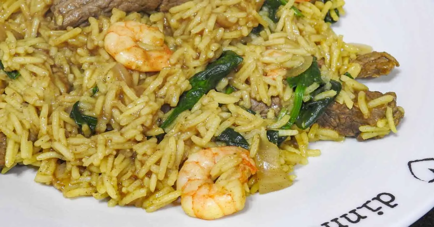 Gluten Free Beef and Prawn Biryani