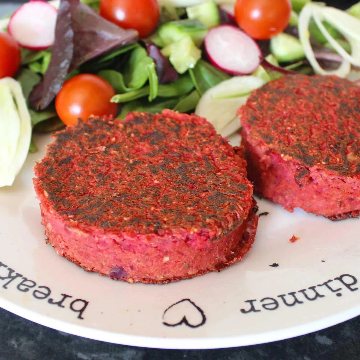 Gluten Free Beetroot and Chickpea Burgers