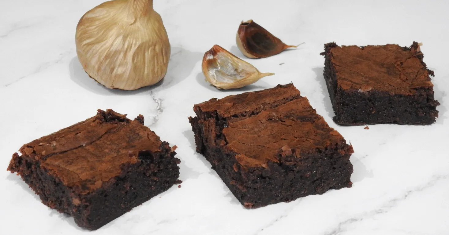 Gluten Free Black Garlic Chocolate Brownies