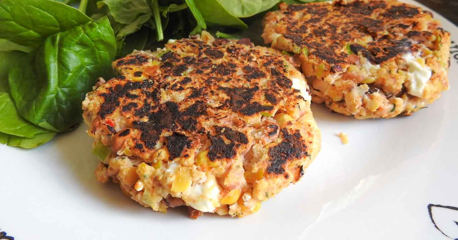 Gluten Free Cajun Feta and Bean Burgers