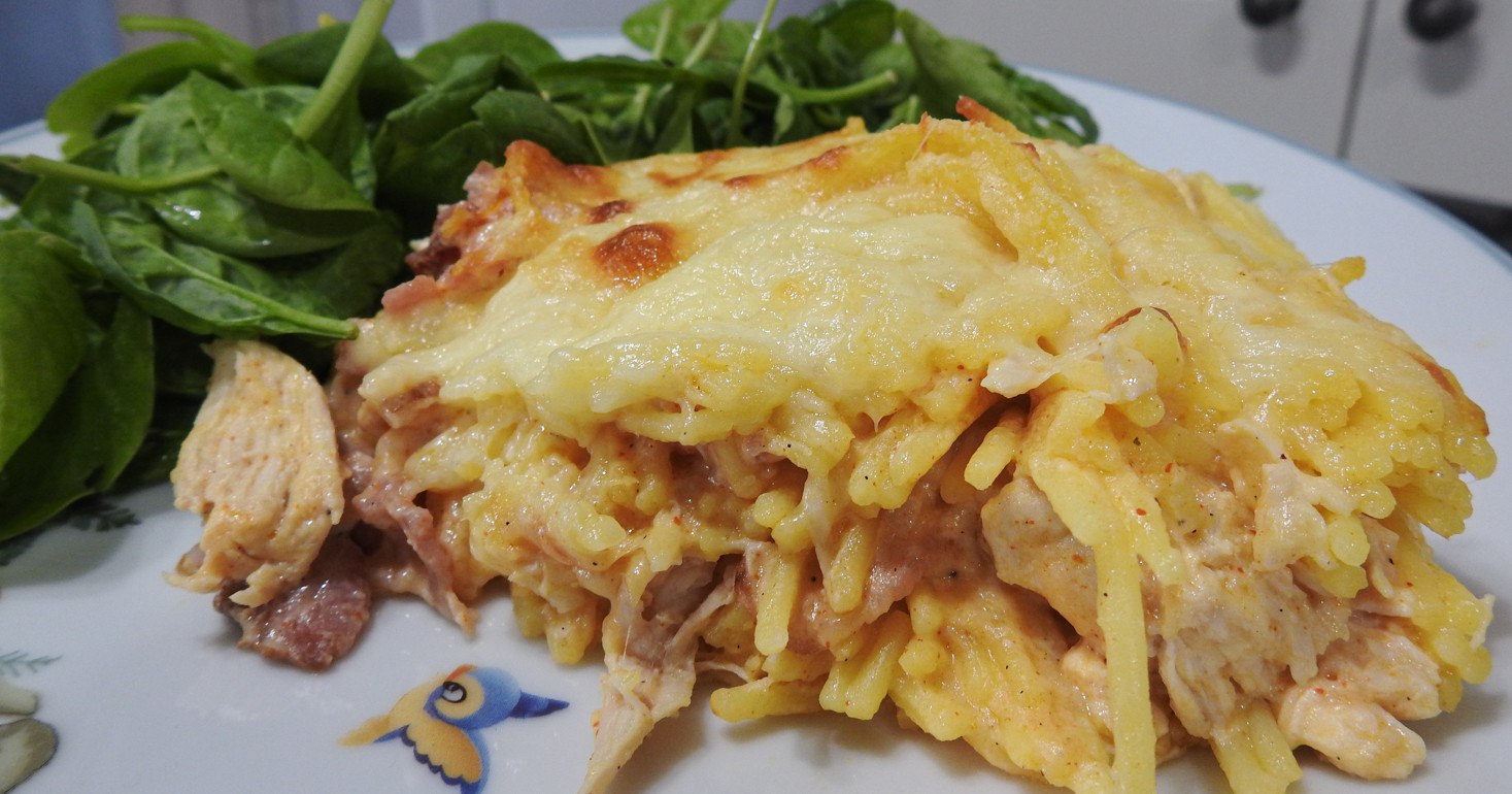 Gluten Free Cheesy Chicken and Chilli Spaghetti Bake
