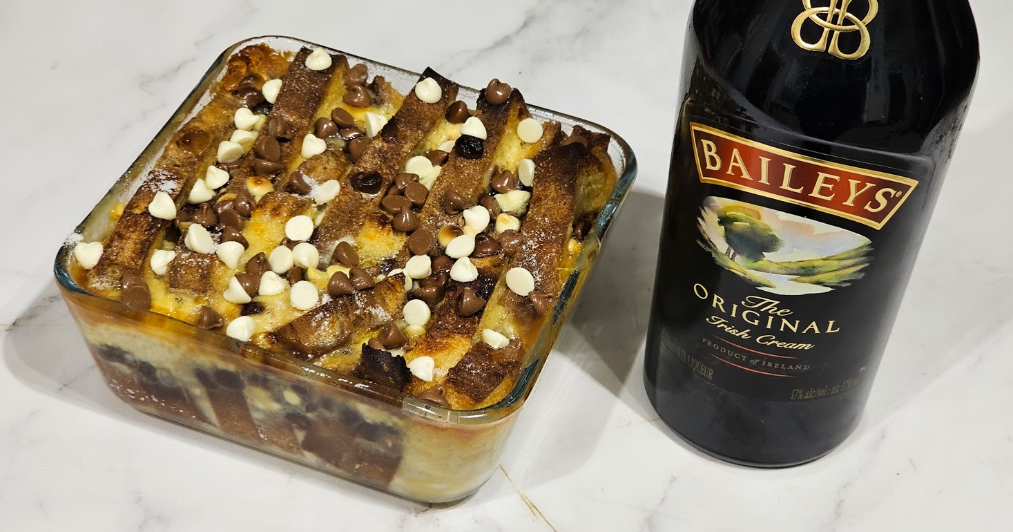 Gluten Free Chocolate Baileys Bread and Butter Pudding