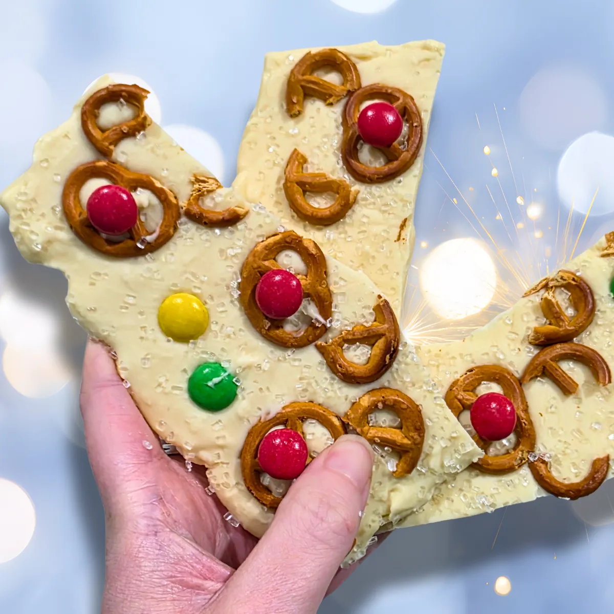 Gluten Free Christmas Reindeer Chocolate Bark