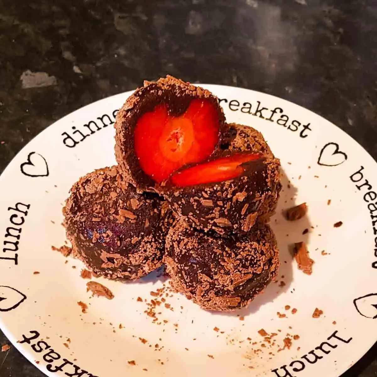 Gluten Free Cookie Dough Strawberries