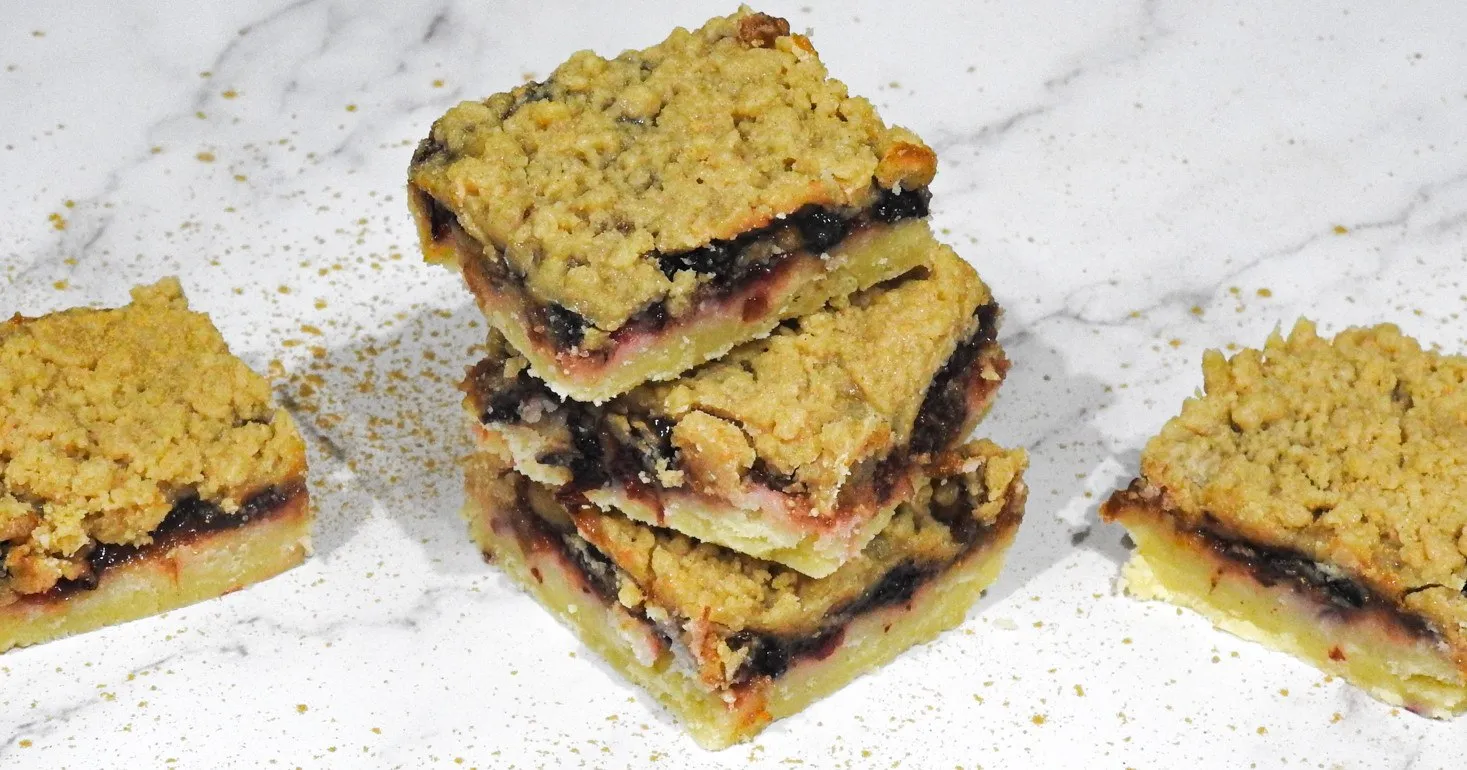 Gluten Free Cranberry and Ginger Mincemeat Crumble Slices