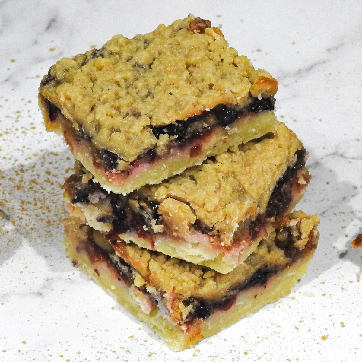 Gluten Free Cranberry and Ginger Mincemeat Crumble Slices