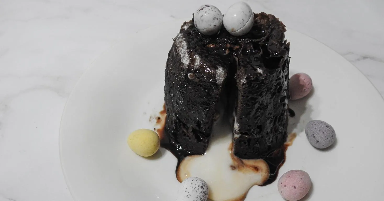 Gluten Free Creme Egg Molten Mug Cake
