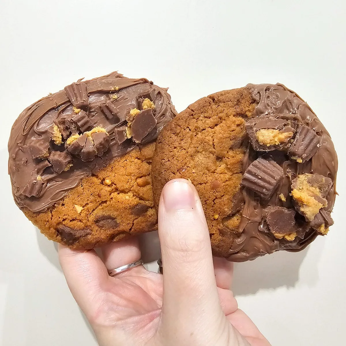 Gluten Free Crunchy Peanut Butter and Chocolate Cookies