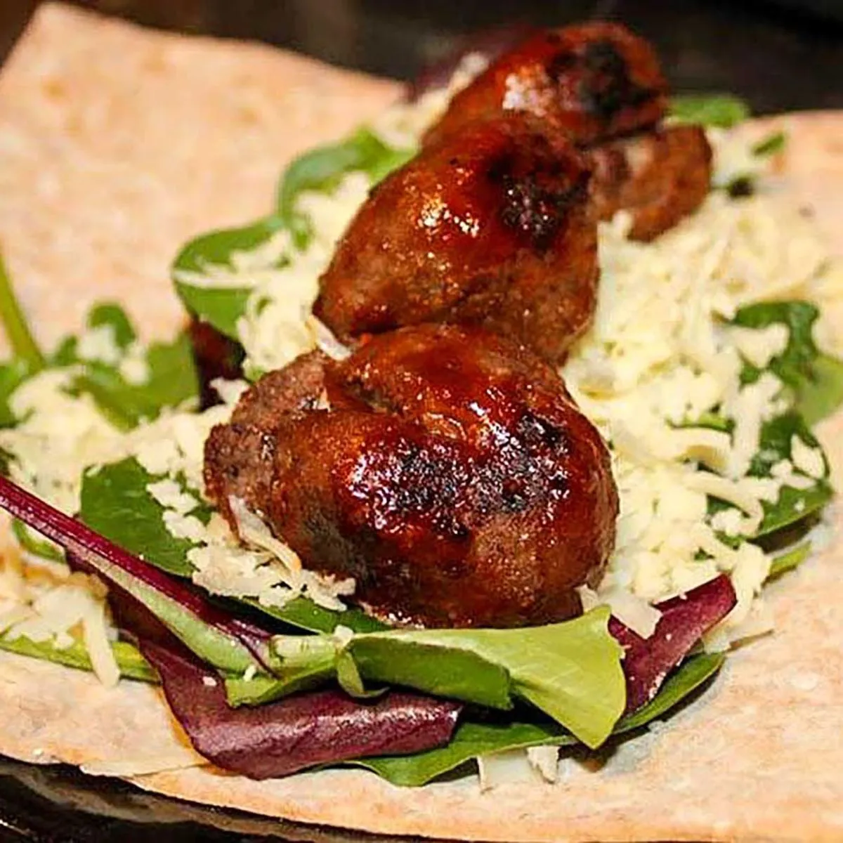 Gluten Free Meatball Marinara Style Wrap