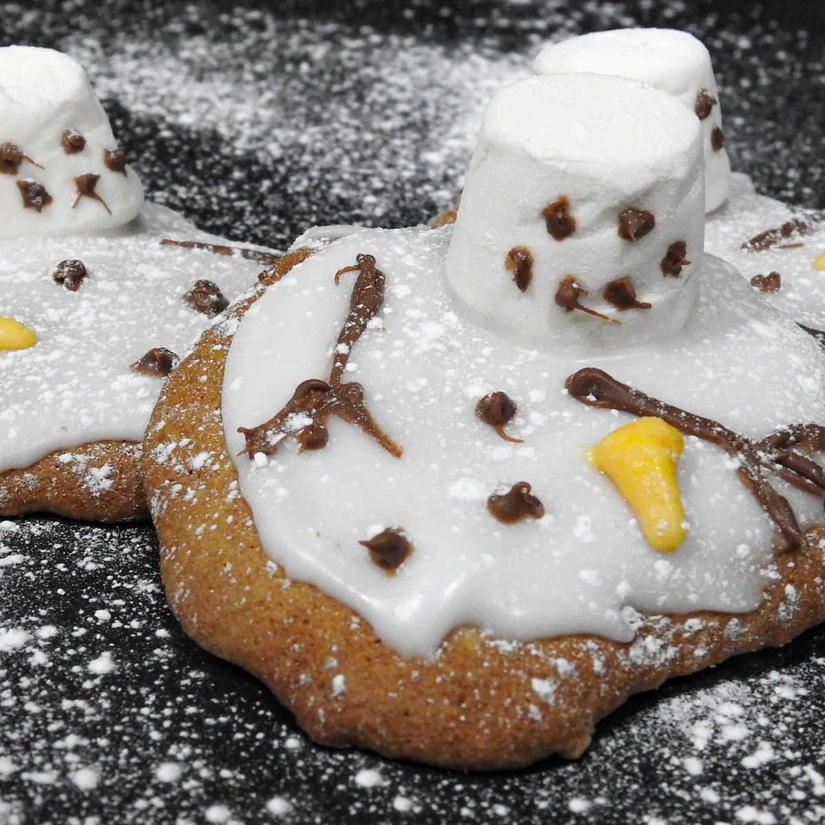 Gluten Free Melted Snowman Cookies