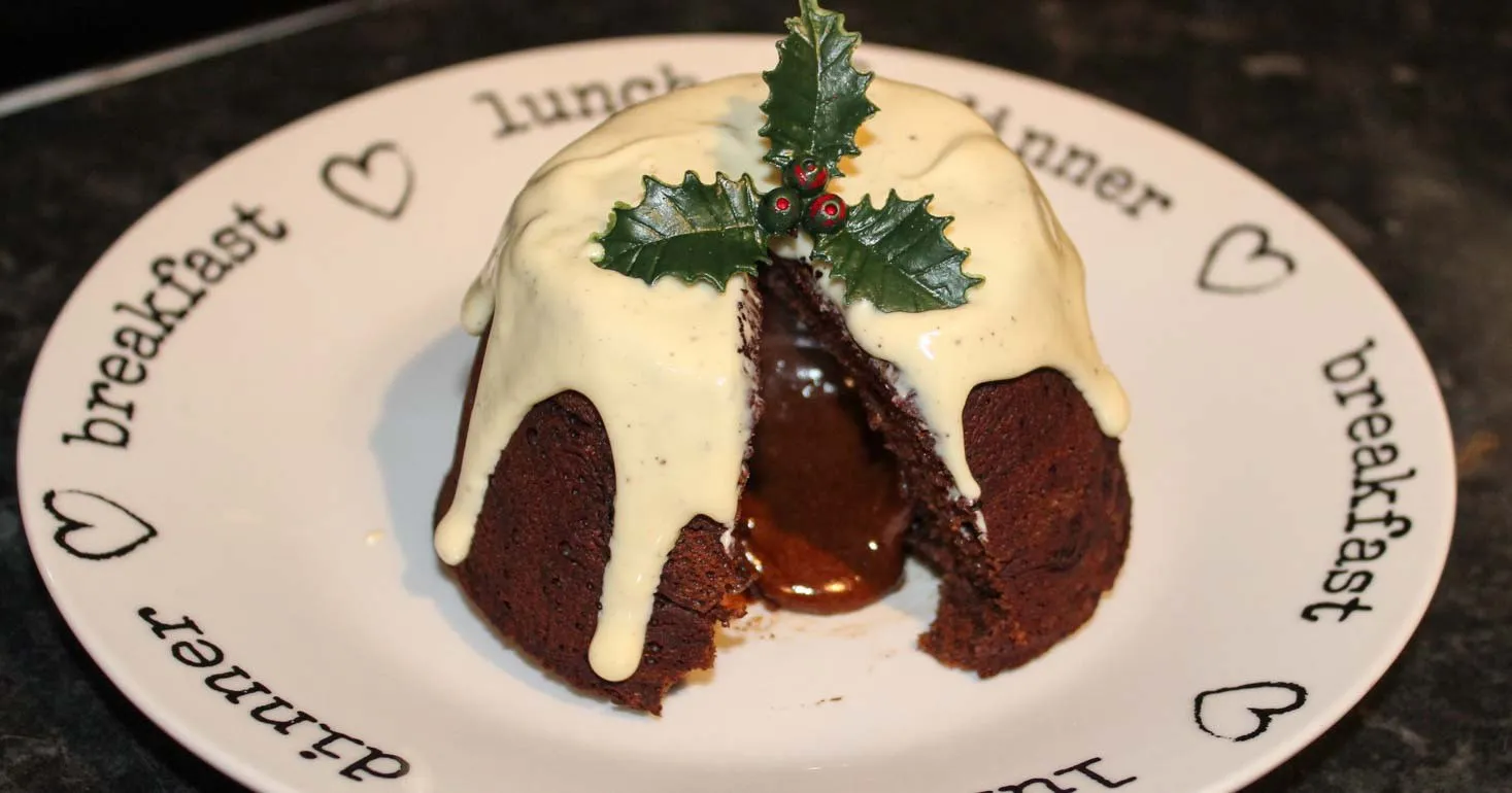 Gluten Free Molten Chocolate Christmas Puds