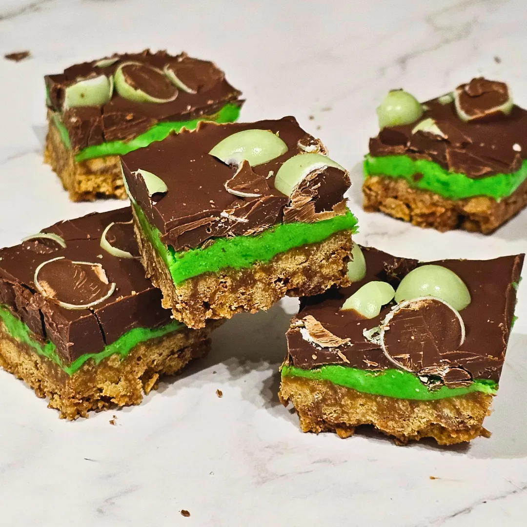 Gluten Free No Bake Peppermint Slices