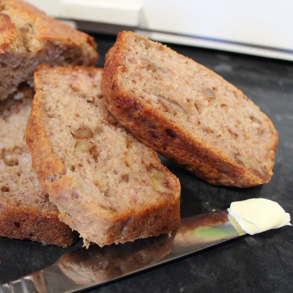 Gluten Free No Refined Sugar Banana, Walnut and Honey Cake