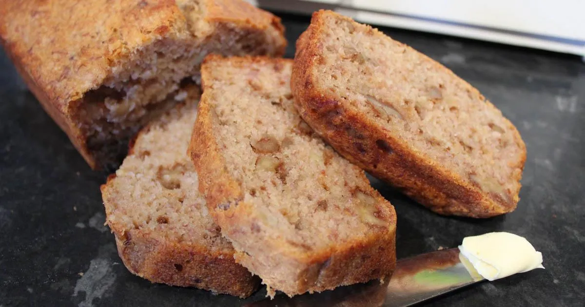 Gluten Free No Refined Sugar Banana, Walnut and Honey Cake