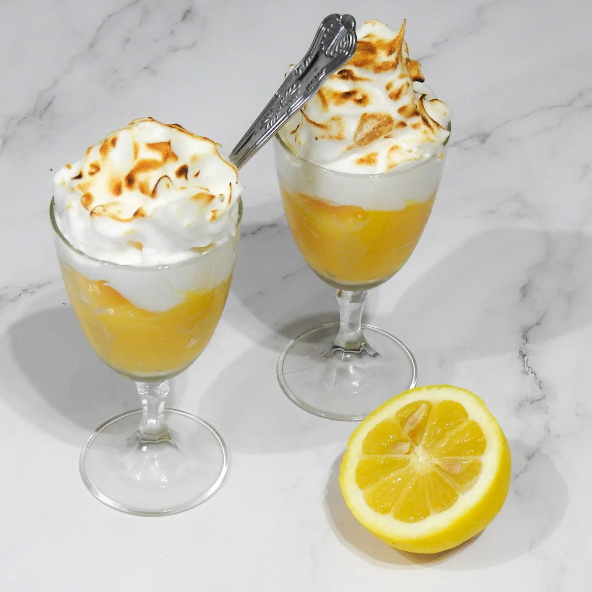 Gluten Free No Refined Sugar Honey Lemon Meringue Dessert