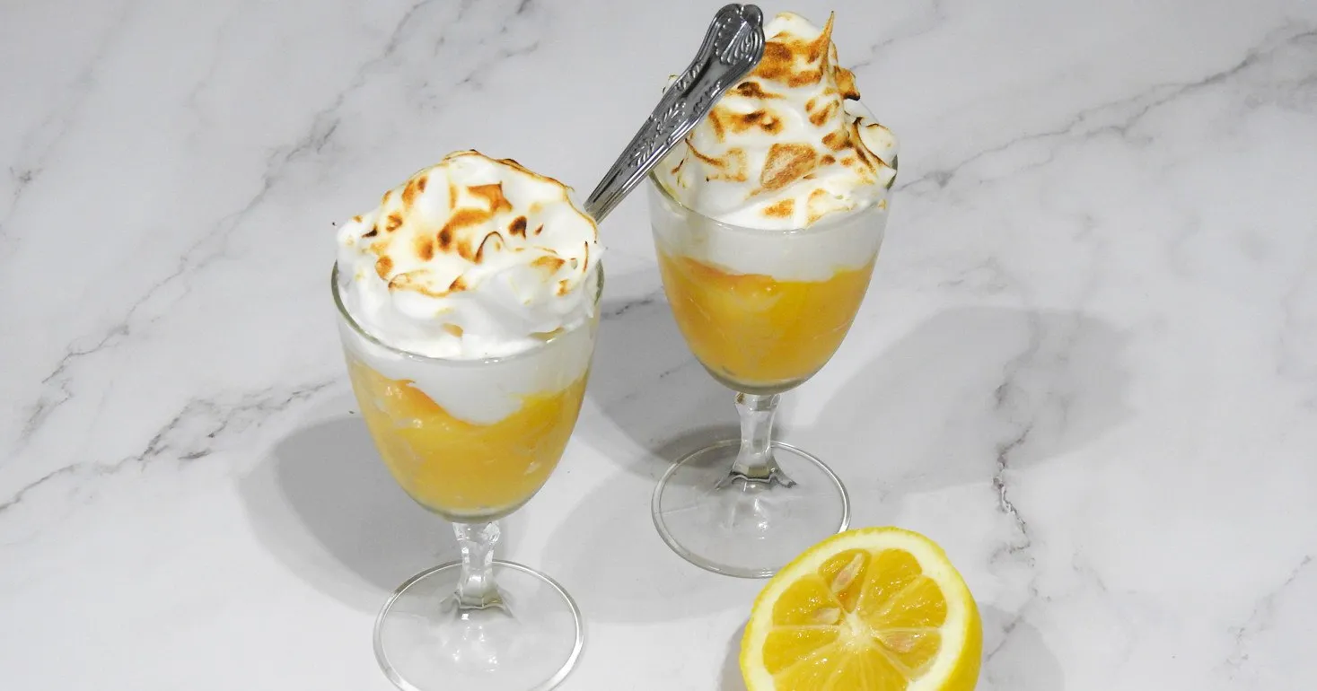 Gluten Free No Refined Sugar Honey Lemon Meringue Dessert