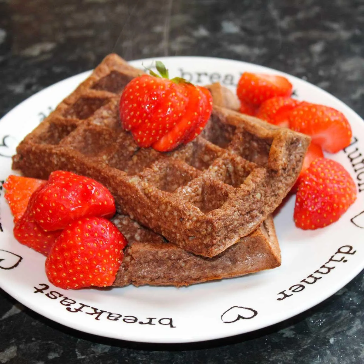 Gluten Free Oaty Baked Chocolate Waffles