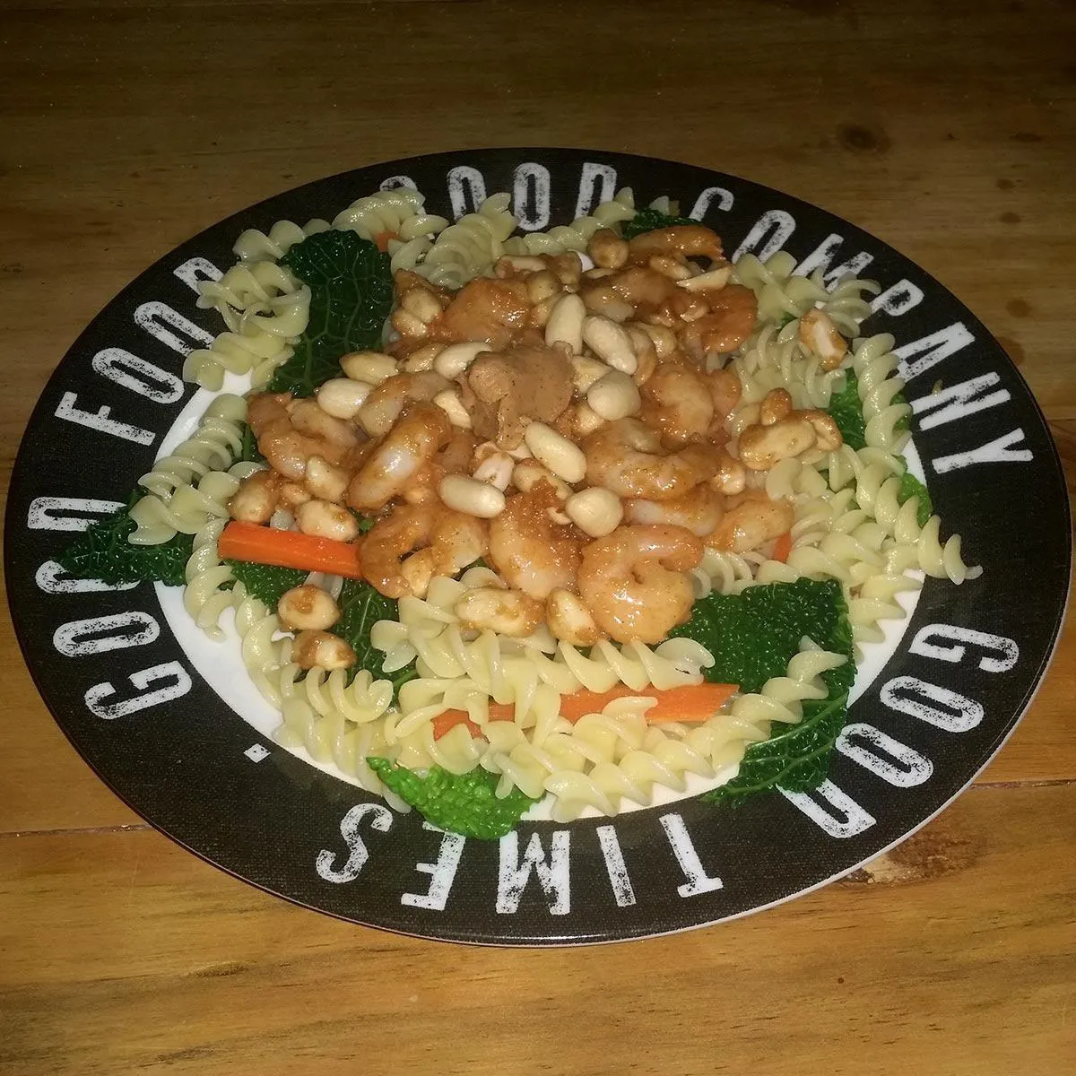 Gluten Free Peppery Peanut Prawn Pasta