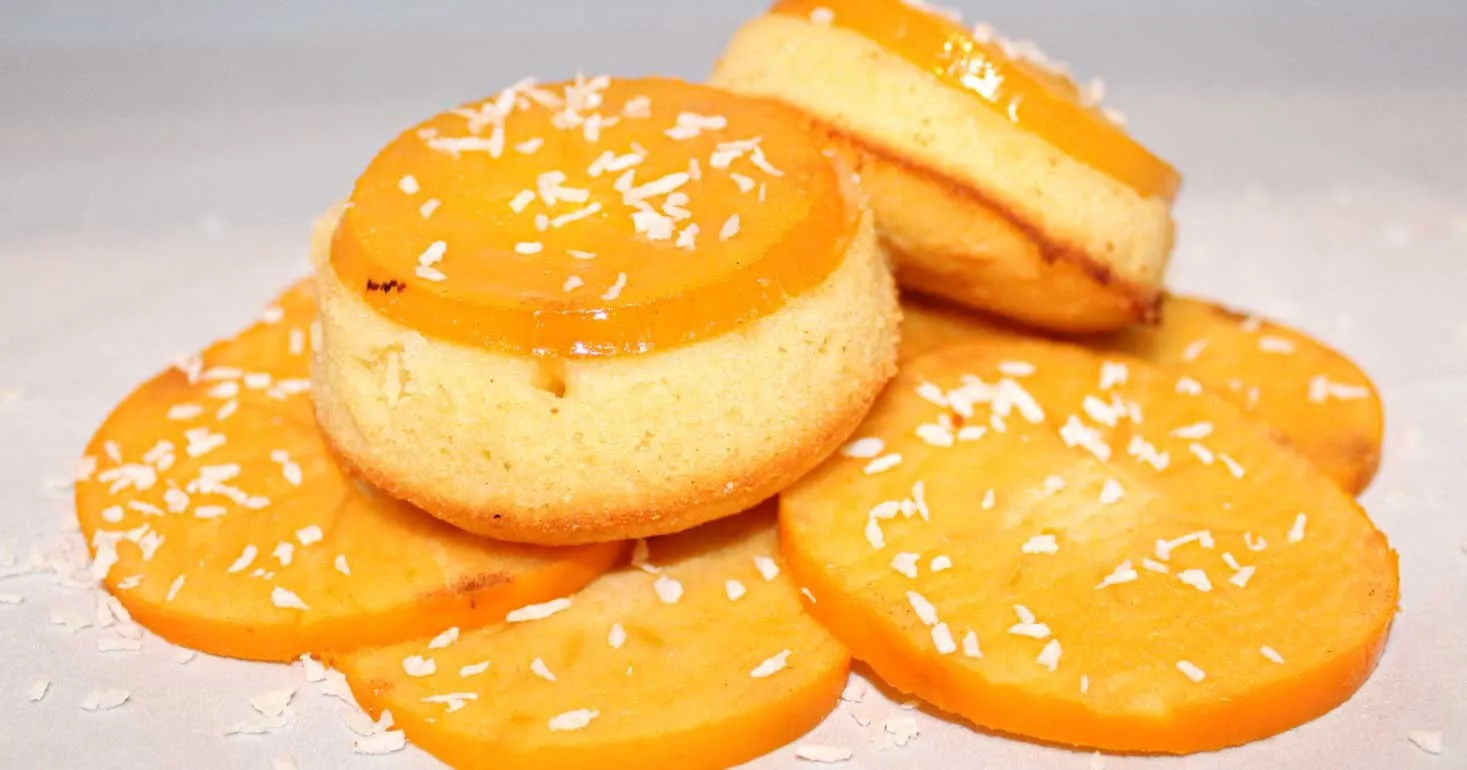 Gluten Free Persimmon, Coconut & Cumin Cakes