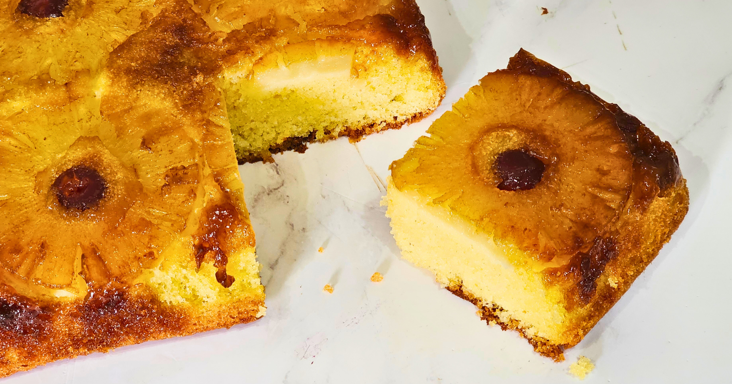 Gluten Free Pineapple Upside Down Cake Traybake