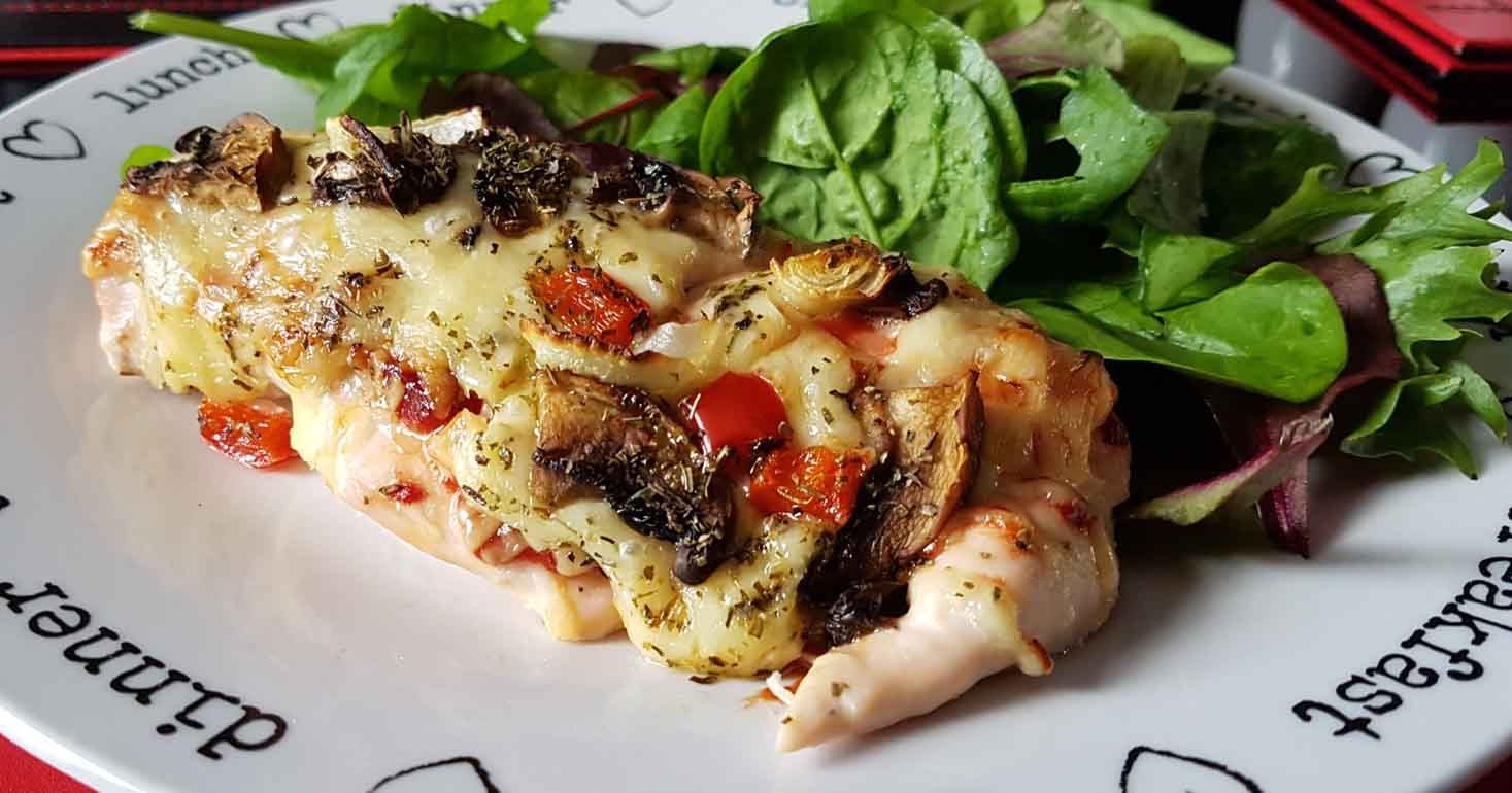 Gluten Free Pizza Topped Chicken