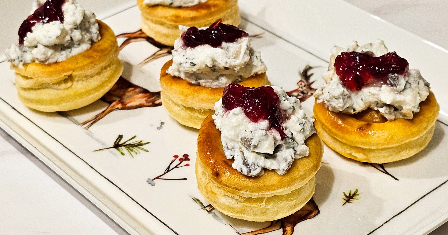 Gluten Free Ricotta and Mushroom Vol Au Vents