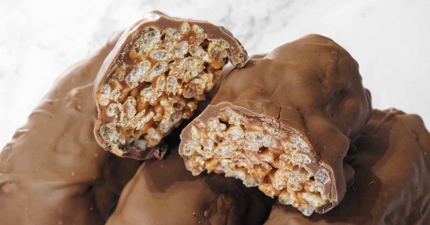 Gluten Free Simple Toffee Crispy Rice Bars