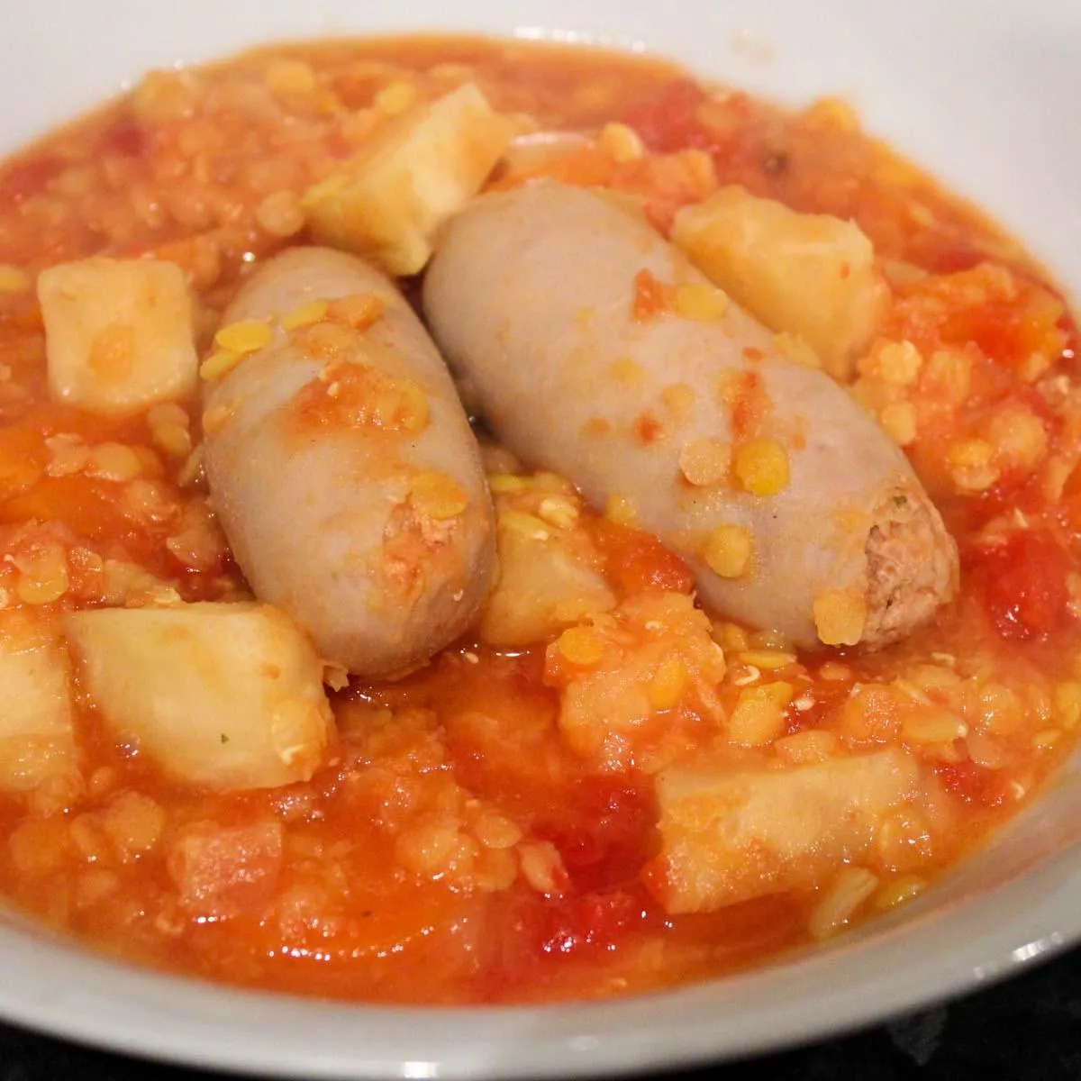 Gluten Free Slow Cooker Sausage and Lentil Stew