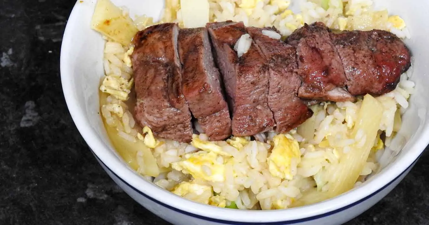 Gluten Free Sticky Duck and Fried Rice