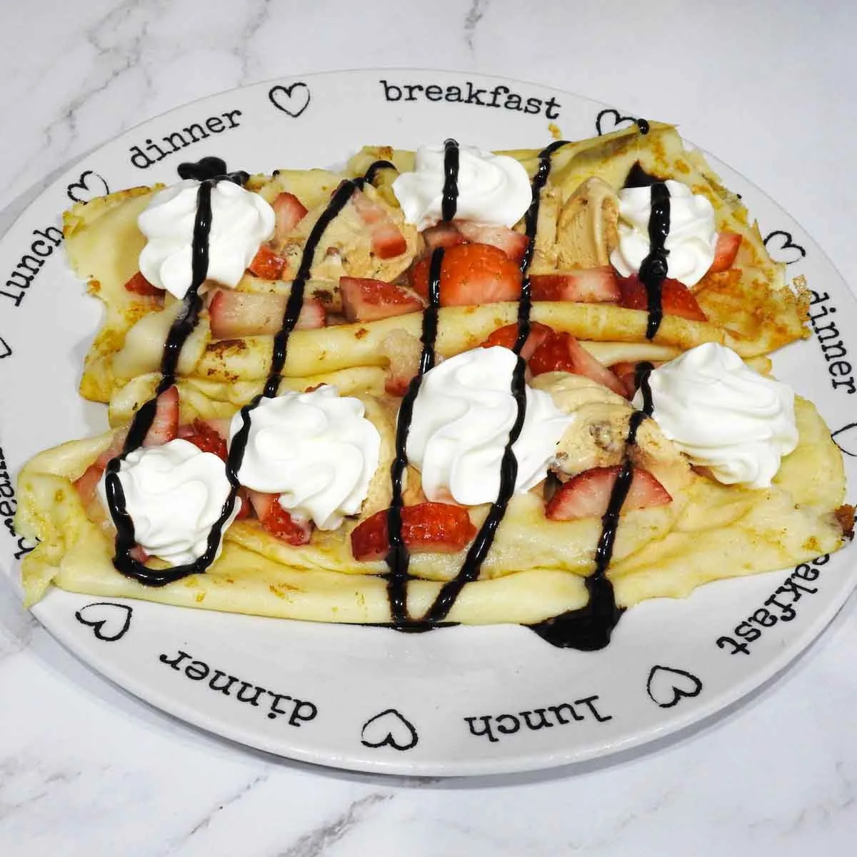 Gluten Free Strawberry & Ice Cream Pancakes