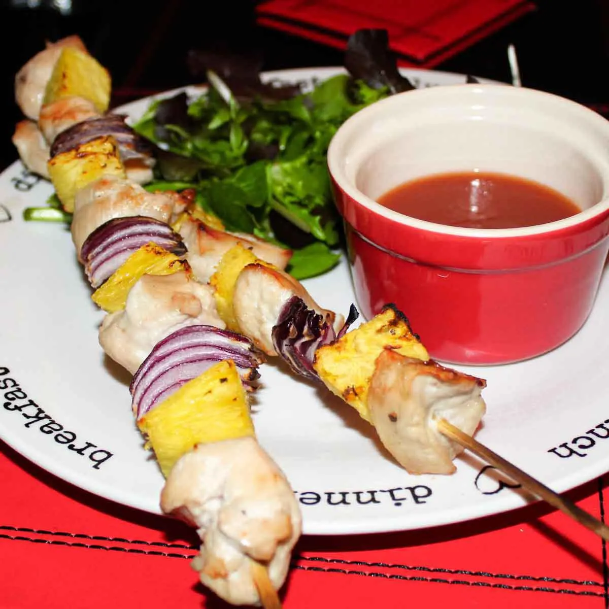 Gluten Free Sweet and Sour Skewers